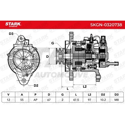 Alternator Stark SKGN-0320738 SKGN-0320738 - photo 5