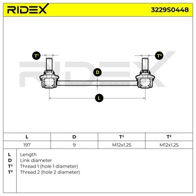 Stabilizer Link RIDEX 3229S0448 3229S0448 - photo 5
