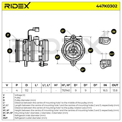Compressor, Air Conditioning 447K0302 - photo 6