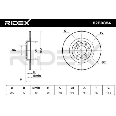 Brake Disc RIDEX 82B0884 82B0884 - photo 7