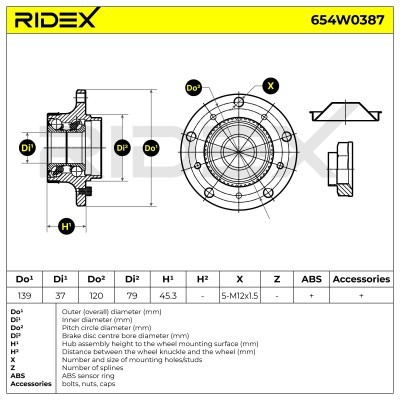 Wheel Bearing RIDEX 654W0387 654W0387 - photo 6