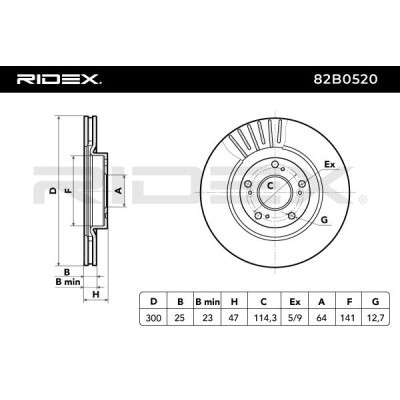 Brake Disc RIDEX 82B0520 82B0520 - photo 4