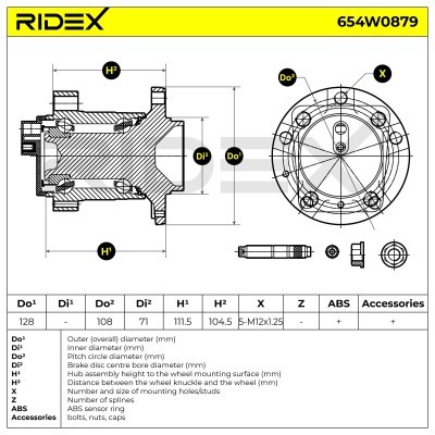 Wheel Bearing RIDEX 654W0879 654W0879 - photo 5