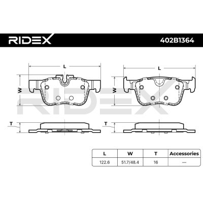Brake Pads Set RIDEX 402B1364 402B1364 - photo 6