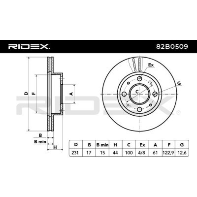 Brake Disc RIDEX 82B0509 82B0509 - photo 4