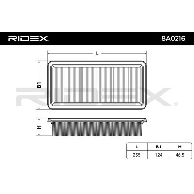 Air Filter RIDEX 8A0216 8A0216 - photo 9