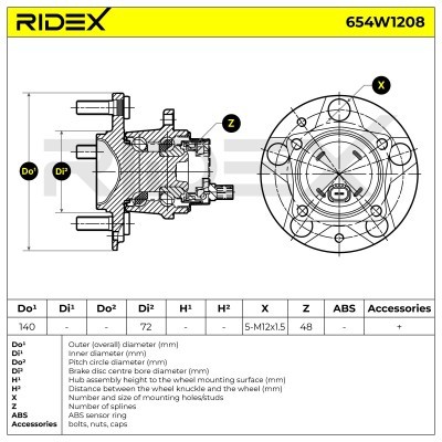 Wheel Bearing RIDEX 654W1208 654W1208 - photo 7