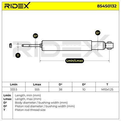 Shock Absorber RIDEX 854S0132 854S0132 - photo 8