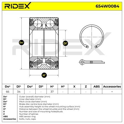Wheel Bearing RIDEX 654W0084 654W0084 - photo 3