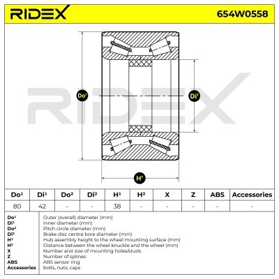 Wheel Bearing RIDEX 654W0558 654W0558 - photo 5