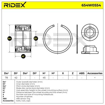 Wheel Bearing RIDEX 654W0554 654W0554 - photo 5