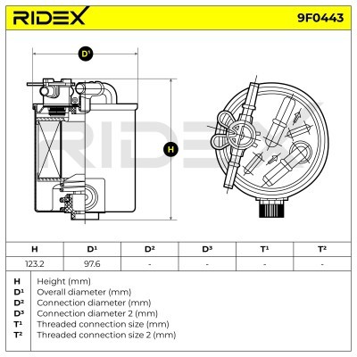 Fuel Filter RIDEX 9F0443 9F0443 - photo 7