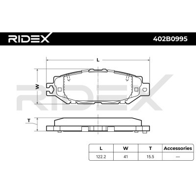 Brake Pads Set RIDEX 402B0995 402B0995 - photo 6