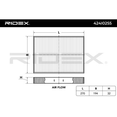 Cabin Air Filter RIDEX 424I0255 424I0255 - photo 2