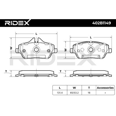 Brake Pads Set RIDEX 402B1149 402B1149 - photo 8