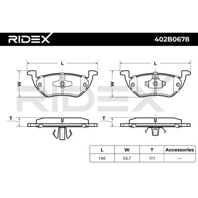 Brake Pads Set RIDEX 402B0678 402B0678 - photo 8