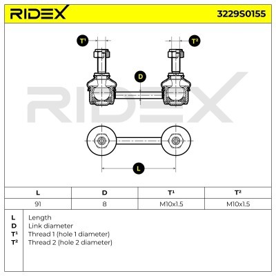 Stabilizer Link RIDEX 3229S0155 3229S0155 - photo 5