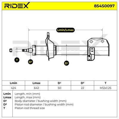 Shock Absorber RIDEX 854S0097 854S0097 - photo 8