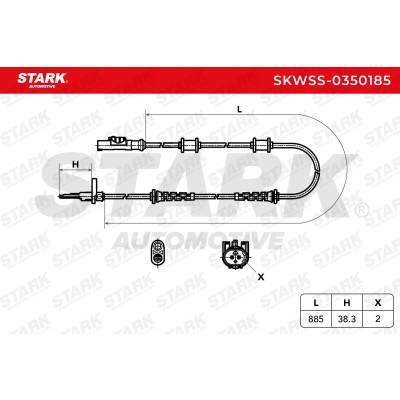 ABS Sensor Stark SKWSS-0350185 SKWSS-0350185 - photo 5