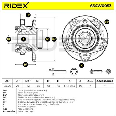 Wheel Bearing RIDEX 654W0053 654W0053 - photo 6