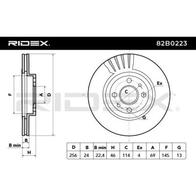 Brake Disc RIDEX 82B0223 82B0223 - photo 8