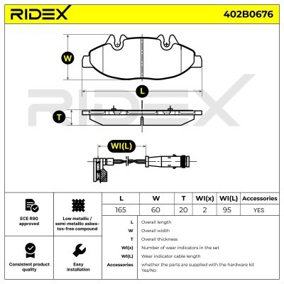 Brake Pads Set RIDEX 402B0676 402B0676 - photo 7