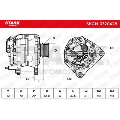Alternator Stark SKGN-0320428 SKGN-0320428 - photo 5