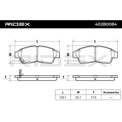 Brake Pads Set RIDEX 402B0084 402B0084 - photo 3