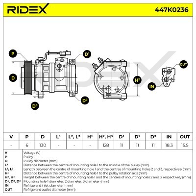 Compressor, Air Conditioning CHRYSLER VOYAGER IV 447K0236 - photo 7