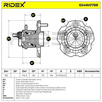Wheel Bearing RIDEX 654W0788 654W0788 - photo 8