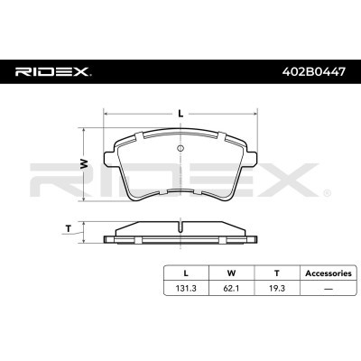 Brake Pads Set RIDEX 402B0447 402B0447 - photo 5