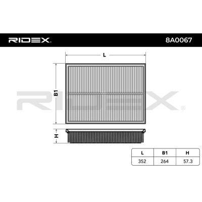 Air Filter RIDEX 8A0067 8A0067 - photo 4
