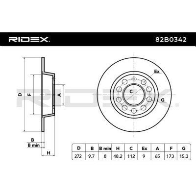Brake Disc RIDEX 82B0342 82B0342 - photo 6
