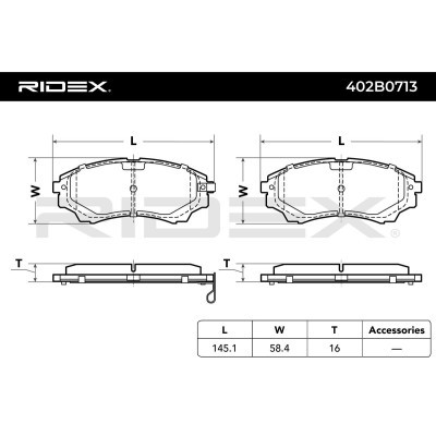 Brake Pads Set RIDEX 402B0713 402B0713 - photo 7