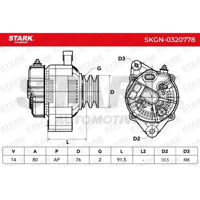 Alternator Stark SKGN-0320778 SKGN-0320778 - photo 7