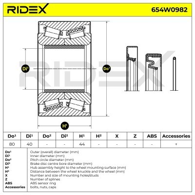 Wheel Bearing RIDEX 654W0982 654W0982 - photo 5