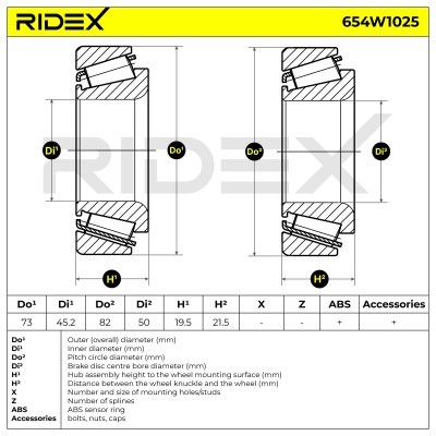Wheel Bearing RIDEX 654W1025 654W1025 - photo 7