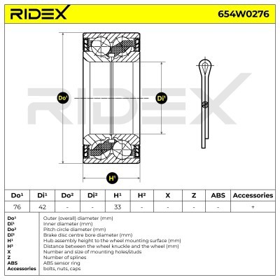 Wheel Bearing RIDEX 654W0276 654W0276 - photo 7