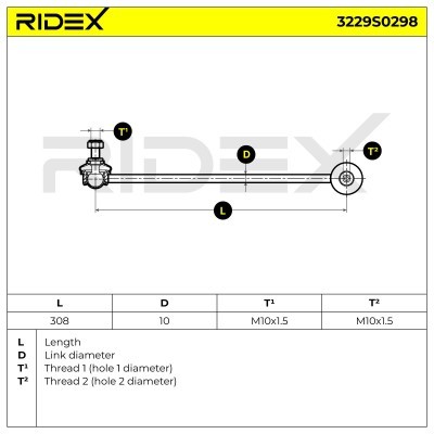 Stabilizer Link RIDEX 3229S0298 3229S0298 - photo 7