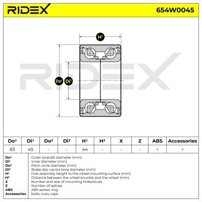 Wheel Bearing RIDEX 654W0045 654W0045 - photo 5