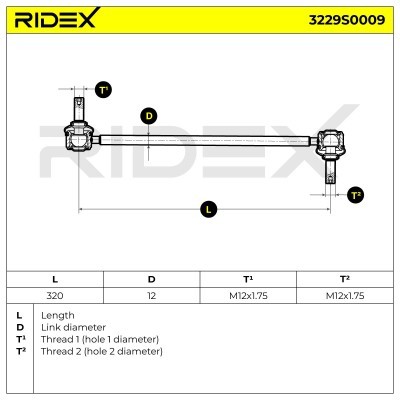 Stabilizer Link RIDEX 3229S0009 3229S0009 - photo 6