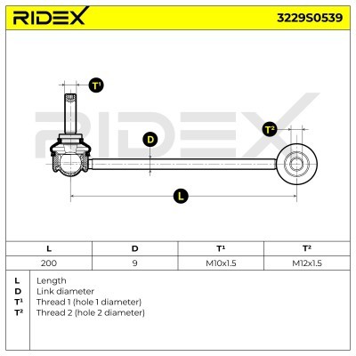 Stabilizer Link RIDEX 3229S0539 3229S0539 - photo 6