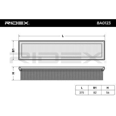 Air Filter RIDEX 8A0123 8A0123 - photo 6