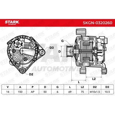 Alternator Stark SKGN-0320260 SKGN-0320260 - photo 6