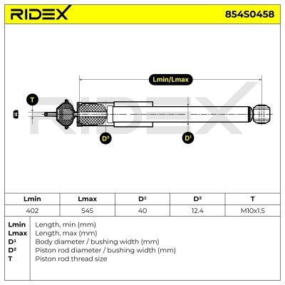 Shock Absorber RIDEX 854S0458 854S0458 - photo 6