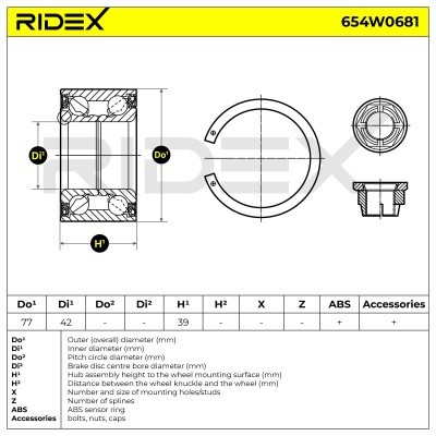 Wheel Bearing RIDEX 654W0681 654W0681 - photo 4