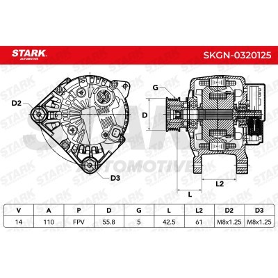 Alternator Stark SKGN-0320125 SKGN-0320125 - photo 7