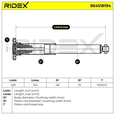 Shock Absorber RIDEX 854S18194 854S18194 - photo 8