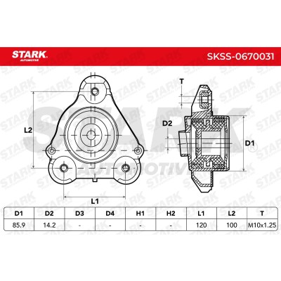 Strut Support Bearing Front Stark SKSS-0670031 SKSS-0670031 - photo 4