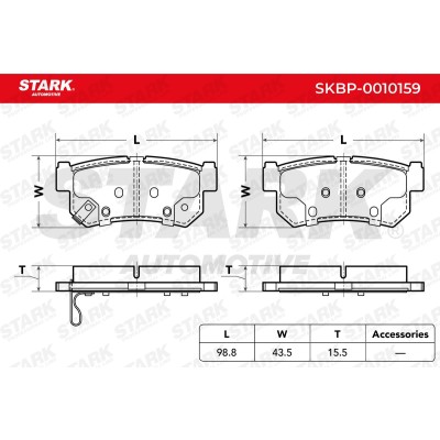 Brake Pads Set Stark SKBP-0010159 SKBP-0010159 - photo 3